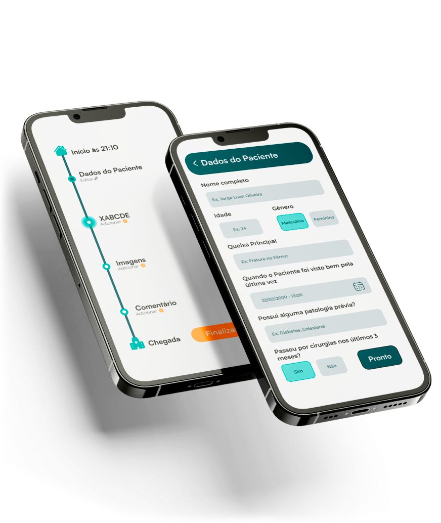 imagem de dois celulares com o aplicativo da vitse
